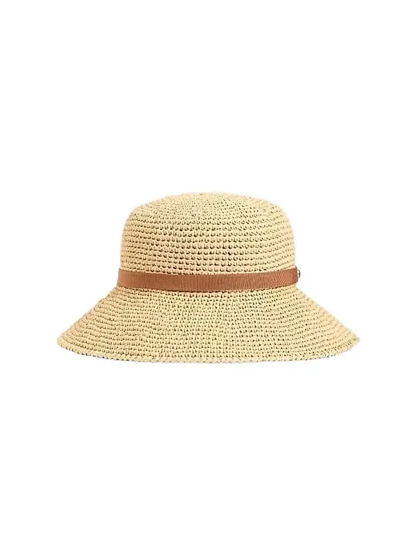 Women's VLogo Signature Foldable Straw Bucket Hat