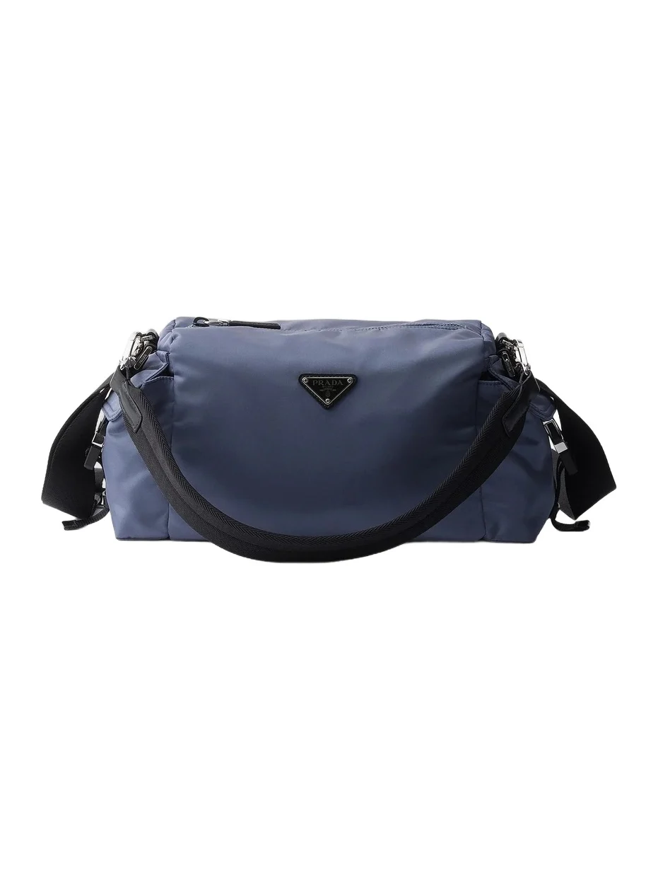 Prada Men's Explore Re-Nylon and Leather Bag - Blue