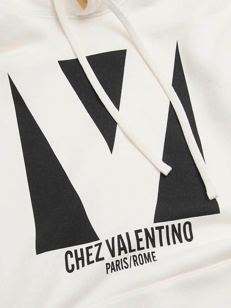 Valentino Garavani Men's Cotton Hooded Sweatshirt with Chez Print | Thumbnail 7 Valentino Garavani Men's Cotton Hooded Sweatshirt with Chez Print | Thumbnail 7
