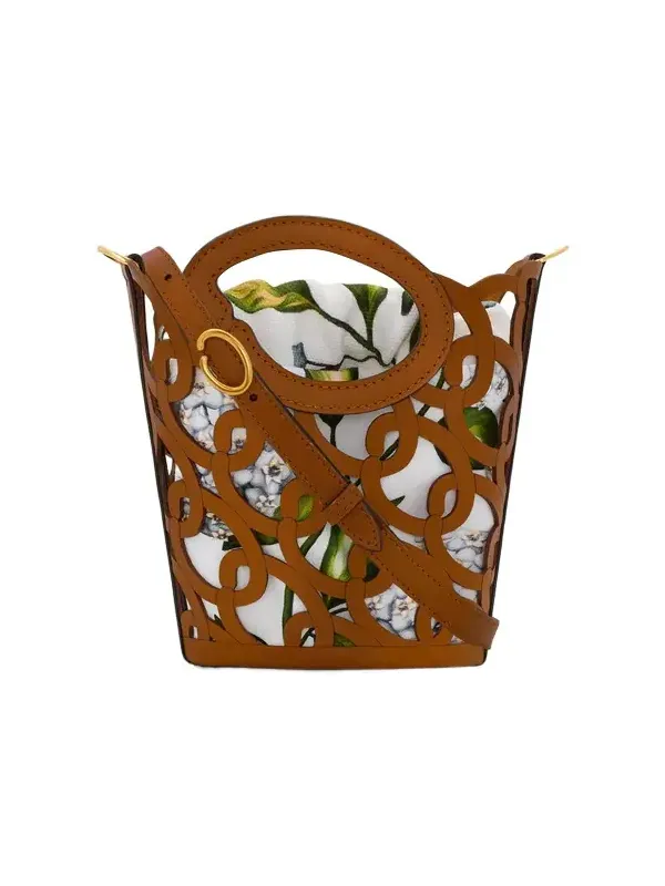 Oscar de la Renta Oscar Chain-Link Leather Mini Tote