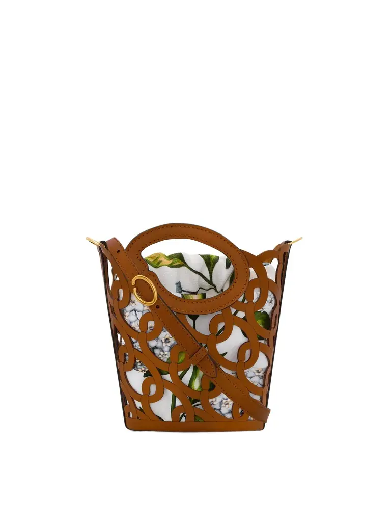Oscar de la Renta Oscar Chain-Link Leather Mini Tote | Image 1 Oscar de la Renta Oscar Chain-Link Leather Mini Tote | Image 1