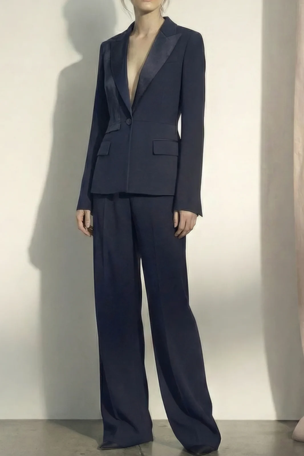 Jason Wu Collection SINGLE BREASTED CADY JACKET WITH WASHED TWILL DETAIL