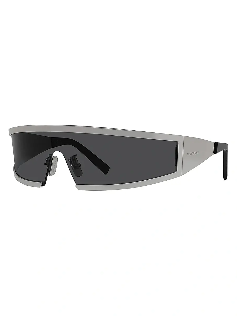 Women's Square Mask Sunglasses - Shiny Palladium Smoke Women's Square Mask Sunglasses - Shiny Palladium Smoke