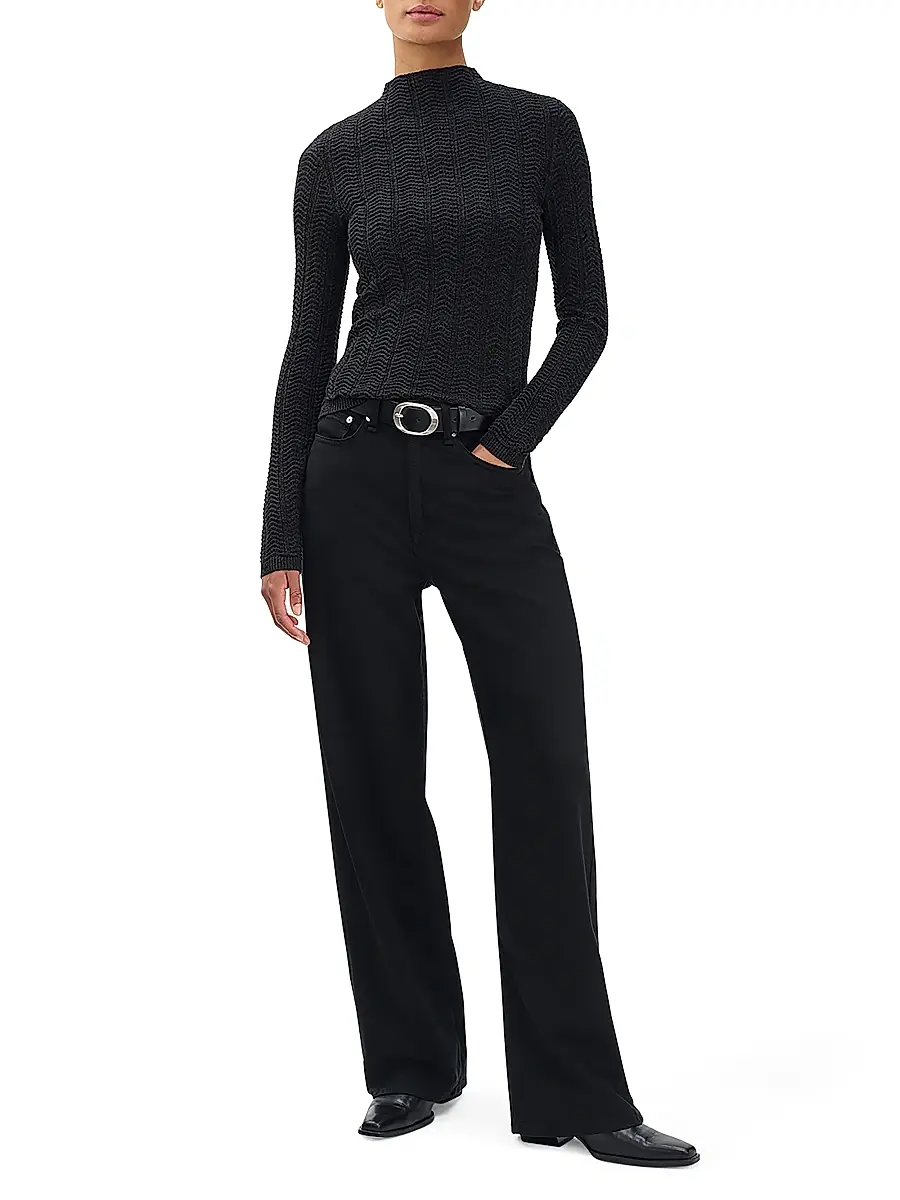 rag & bone Women's Francesca Wool Turtleneck Sweater | Thumbnail 2 rag & bone Women's Francesca Wool Turtleneck Sweater | Thumbnail 2