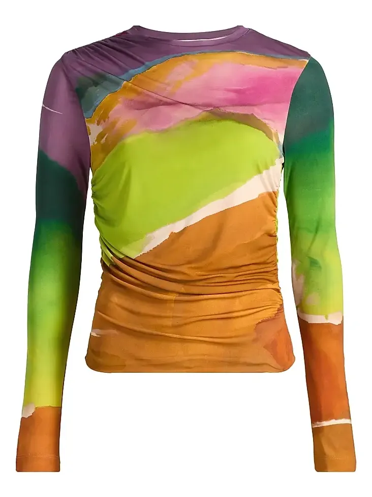 Women's Paradis Printed Long-Sleeve Top Women's Paradis Printed Long-Sleeve Top