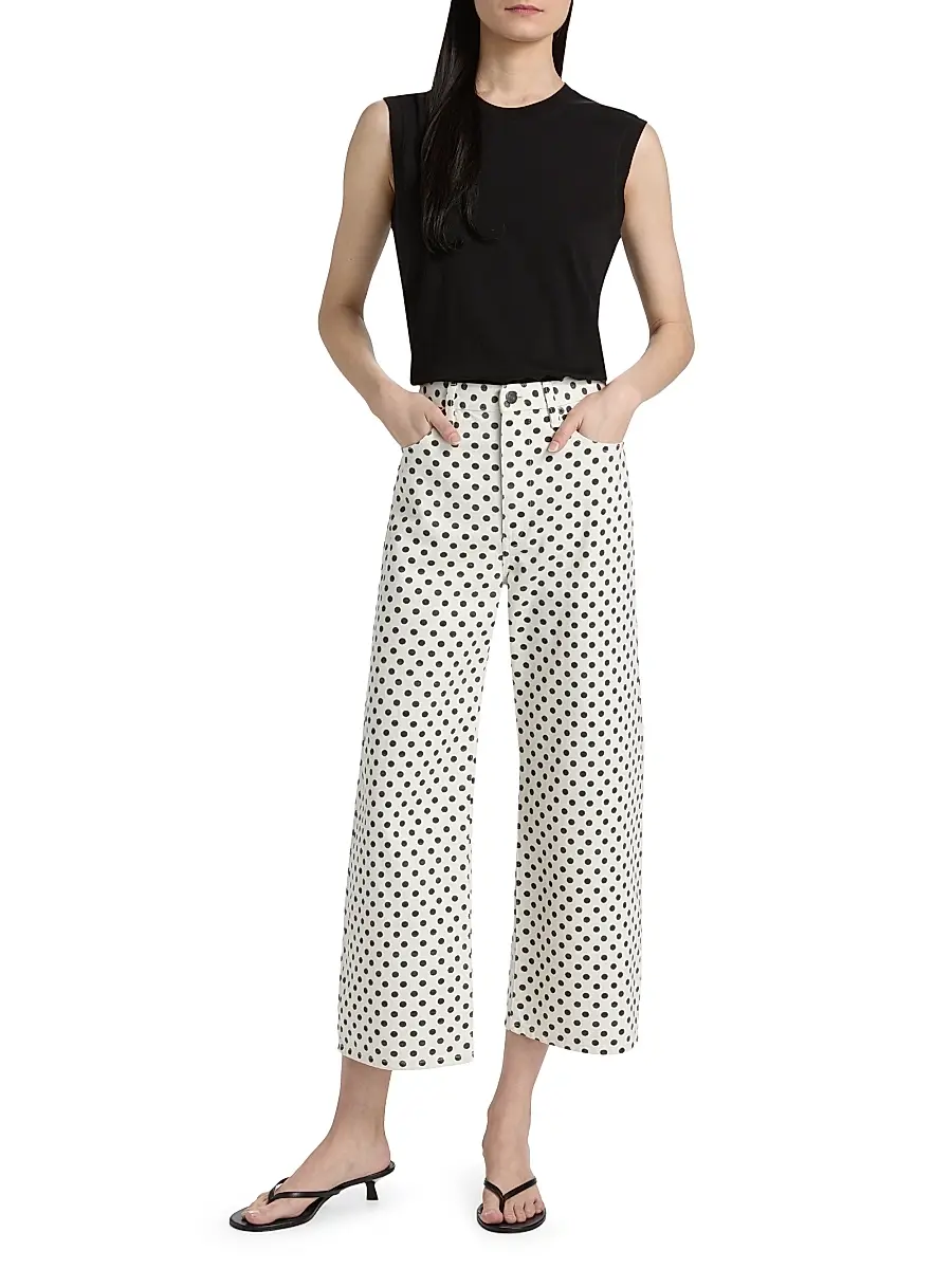 Frame Women's The Bow Polka-Dot Crop Jeans | Thumbnail 2 Frame Women's The Bow Polka-Dot Crop Jeans | Thumbnail 2
