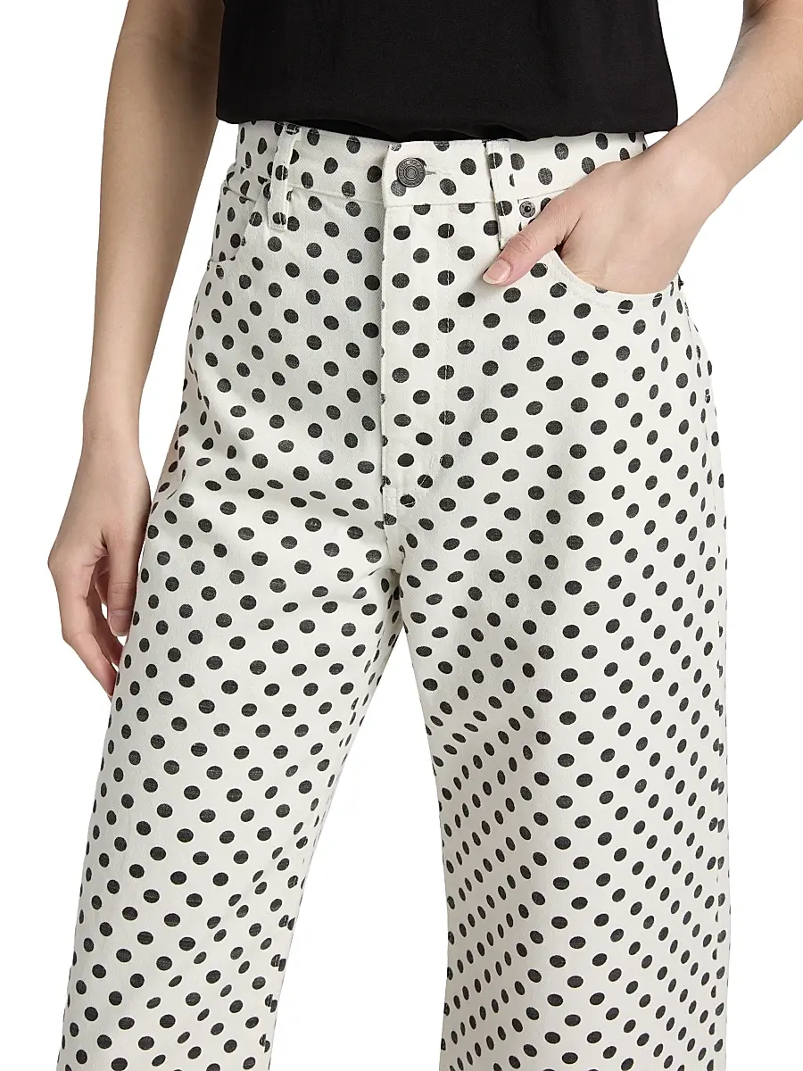 Frame Women's The Bow Polka-Dot Crop Jeans | Thumbnail 6 Frame Women's The Bow Polka-Dot Crop Jeans | Thumbnail 6