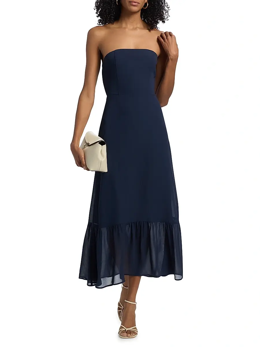 Reformation Women's Arta Strapless Midi-Dress | Thumbnail 2