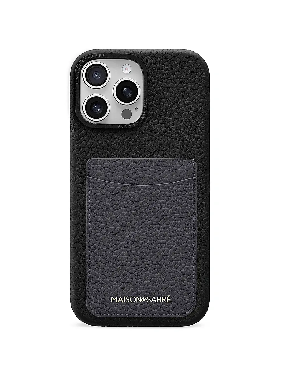 MAISON de SABRÉ Card Phone Case (iPhone 16 Pro) - Graphite Caviar | Image 1 MAISON de SABRÉ Card Phone Case (iPhone 16 Pro) - Graphite Caviar | Image 1