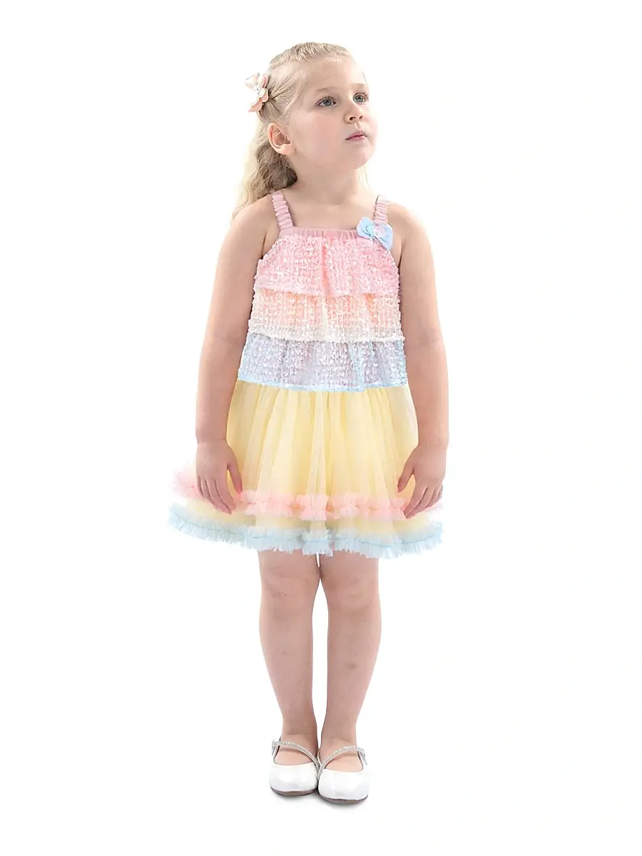Mimi Tutu Girl's Little Girl's Sunset Layered Dress Set | Thumbnail 4 Mimi Tutu Girl's Little Girl's Sunset Layered Dress Set | Thumbnail 4