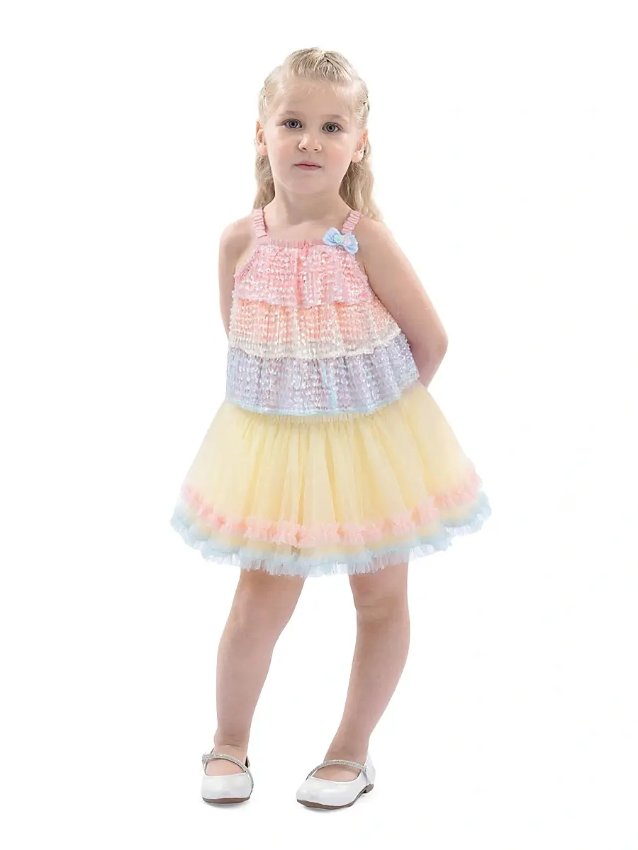 Mimi Tutu Girl's Little Girl's Sunset Layered Dress Set | Thumbnail 5 Mimi Tutu Girl's Little Girl's Sunset Layered Dress Set | Thumbnail 5