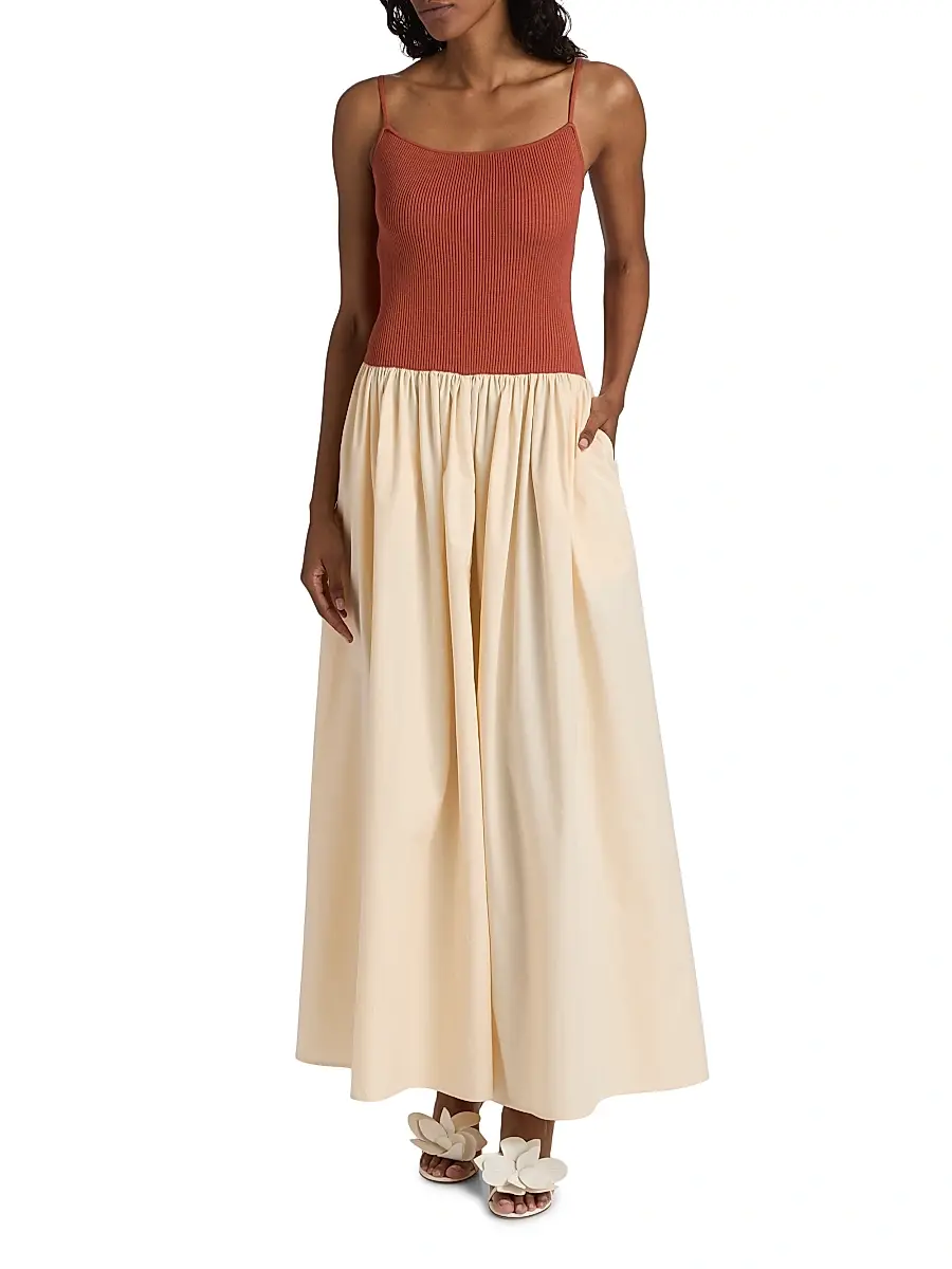 Toccin Women's Orielle Colorblocked Drop-Waist Maxi Dress | Thumbnail 3 Toccin Women's Orielle Colorblocked Drop-Waist Maxi Dress | Thumbnail 3