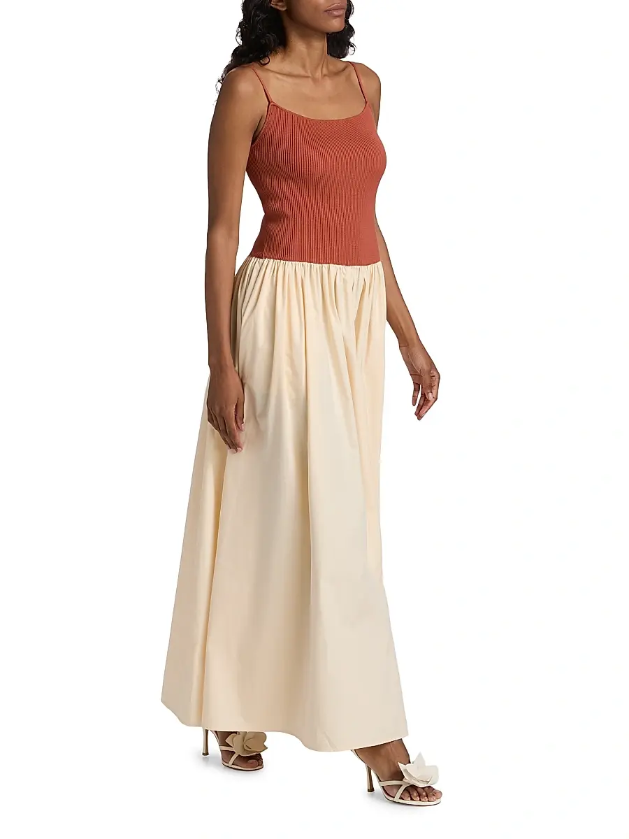 Toccin Women's Orielle Colorblocked Drop-Waist Maxi Dress | Thumbnail 4 Toccin Women's Orielle Colorblocked Drop-Waist Maxi Dress | Thumbnail 4