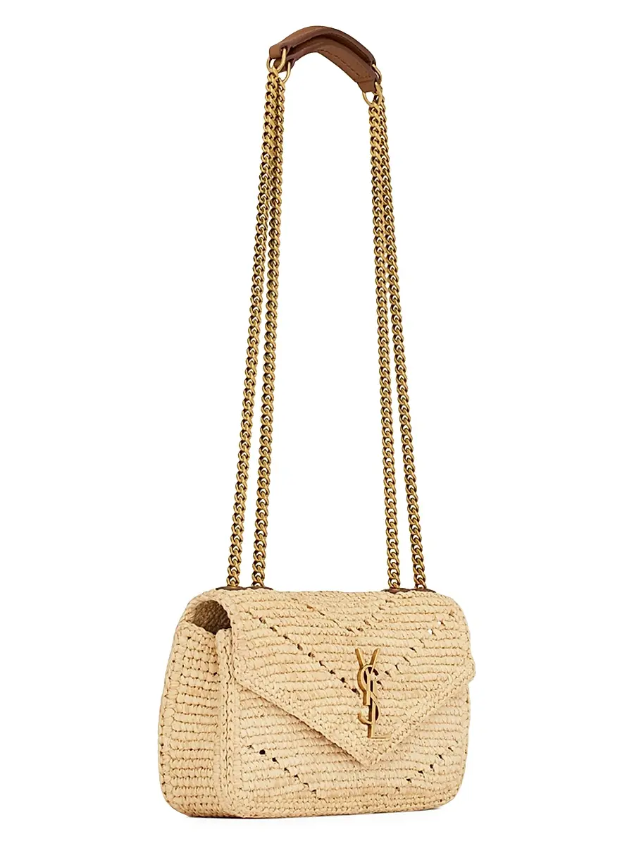 Saint Laurent Women's Loulou Mini Shoulder Bag in Raffia - Natural | Thumbnail 5 Saint Laurent Women's Loulou Mini Shoulder Bag in Raffia - Natural | Thumbnail 5
