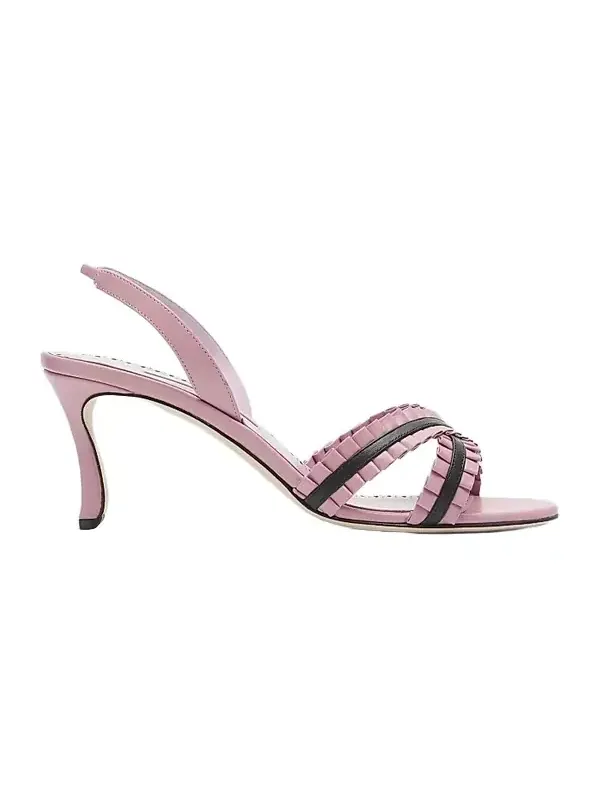 Women's Volusan 70MM Leather Slanted-Heel Sandals Women's Volusan 70MM Leather Slanted-Heel Sandals