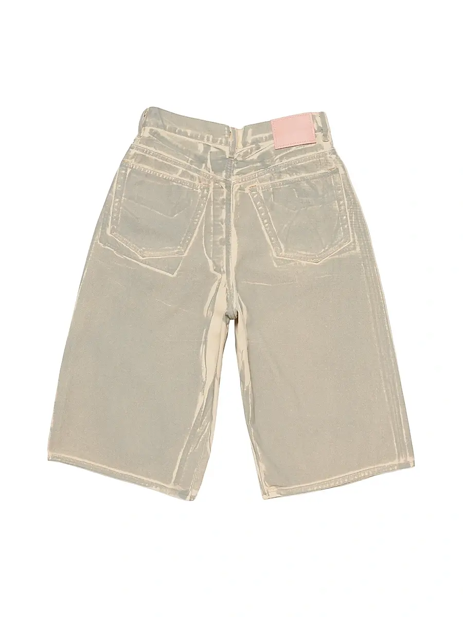 Acne Studios Men's Printed Cotton Denim Shorts | Thumbnail 2 Acne Studios Men's Printed Cotton Denim Shorts | Thumbnail 2