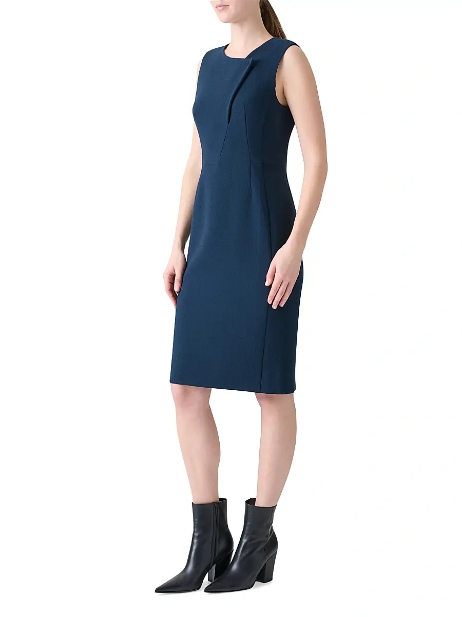 Akris Women's Smu Lapel Wool Sheath Dress | Thumbnail 4 Akris Women's Smu Lapel Wool Sheath Dress | Thumbnail 4