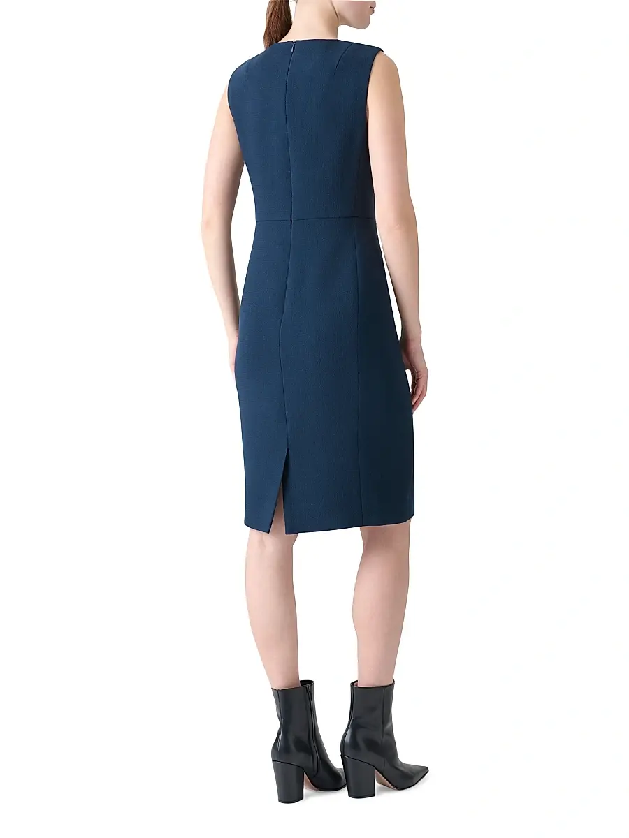 Akris Women's Smu Lapel Wool Sheath Dress | Thumbnail 5 Akris Women's Smu Lapel Wool Sheath Dress | Thumbnail 5