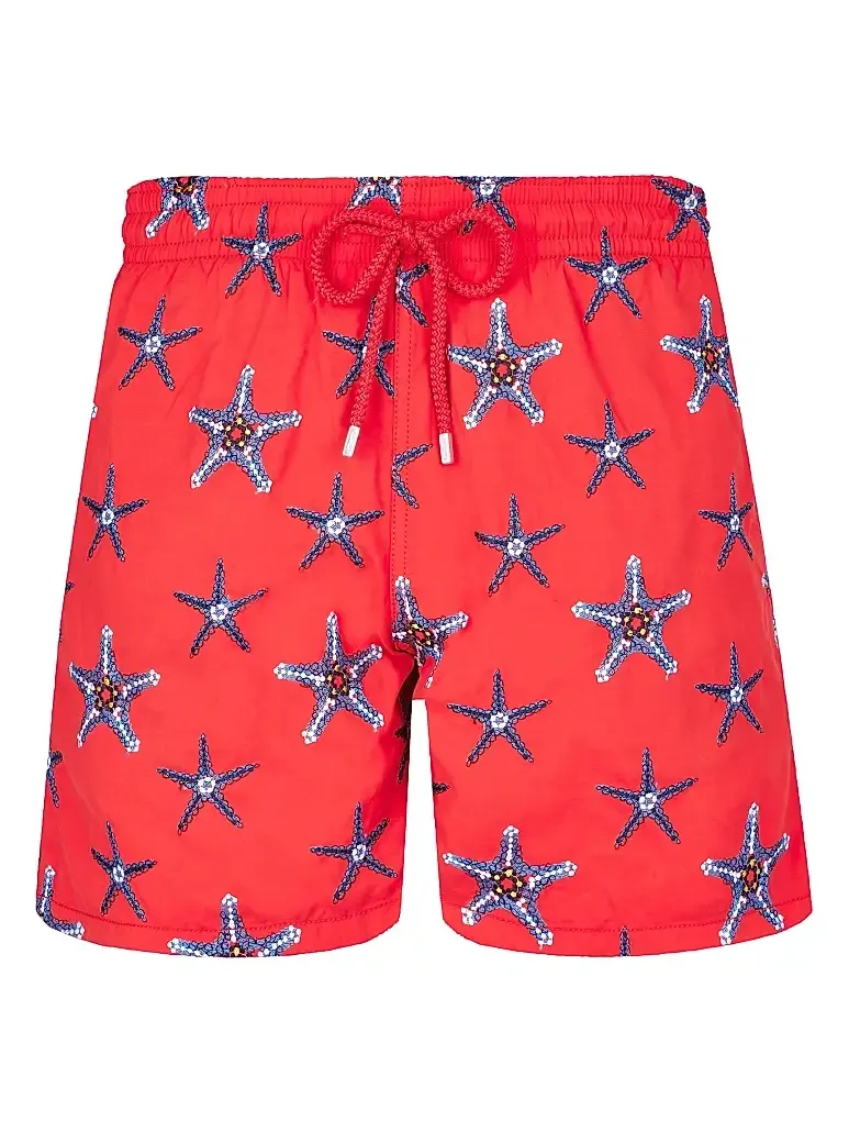 Vilebrequin Men's Starfish Embroidered Swim Shorts