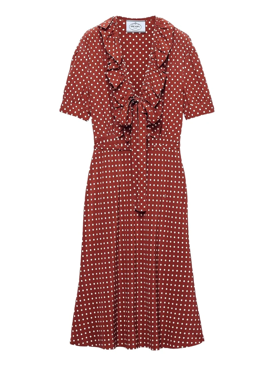 Women's Polka-Dot Print Marocain Dress