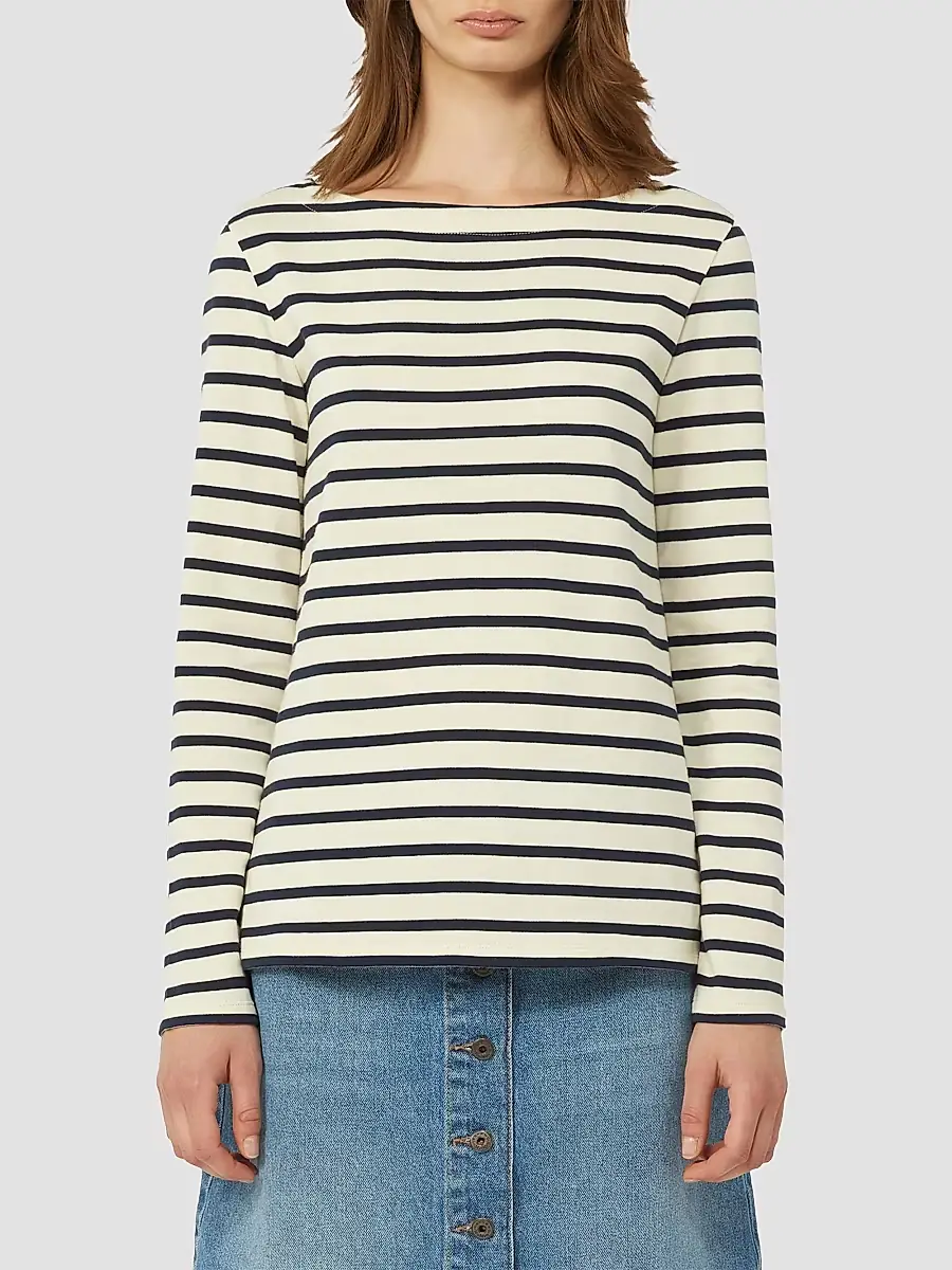 Weekend Max Mara Women's Striped Cotton T-Shirt | Thumbnail 2 Weekend Max Mara Women's Striped Cotton T-Shirt | Thumbnail 2
