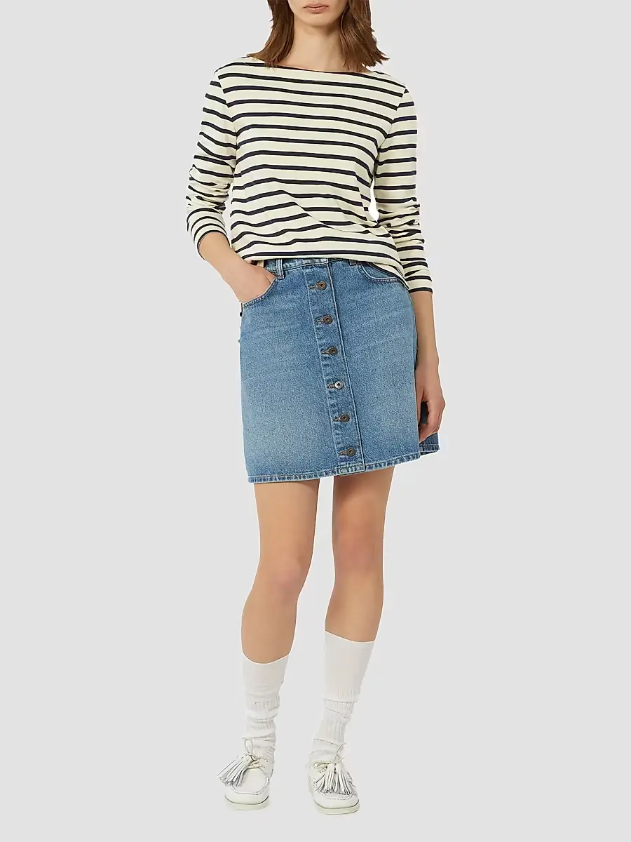 Weekend Max Mara Women's Striped Cotton T-Shirt | Thumbnail 5 Weekend Max Mara Women's Striped Cotton T-Shirt | Thumbnail 5