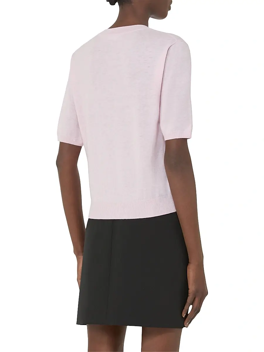 Weekend Max Mara Women's Regular Fit Wool and Cashmere Sweater - Pink | Thumbnail 4 Weekend Max Mara Women's Regular Fit Wool and Cashmere Sweater - Pink | Thumbnail 4