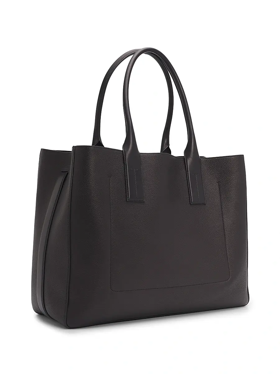 TOM FORD Men's Soft Grain Leather T-Line East-West Tote - Black | Thumbnail 3 TOM FORD Men's Soft Grain Leather T-Line East-West Tote - Black | Thumbnail 3