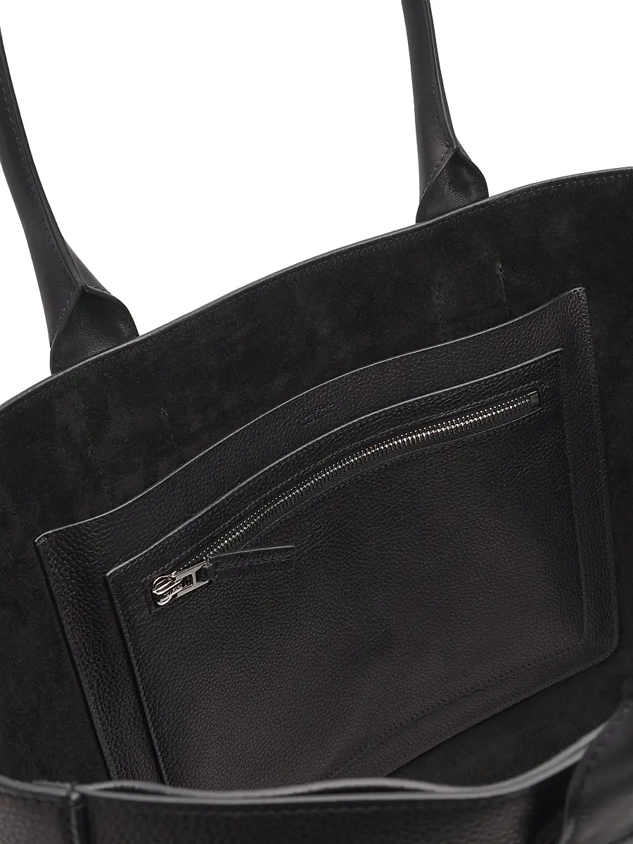 TOM FORD Men's Soft Grain Leather T-Line East-West Tote - Black | Thumbnail 4 TOM FORD Men's Soft Grain Leather T-Line East-West Tote - Black | Thumbnail 4