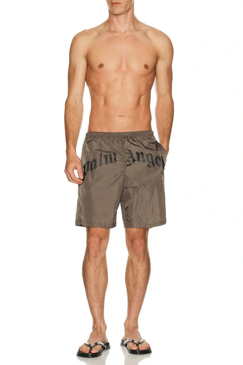Palm Angels Curved Logo Swimshort | Thumbnail 3 Palm Angels Curved Logo Swimshort | Thumbnail 3
