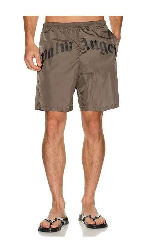 Palm Angels Curved Logo Swimshort | Thumbnail 5 Palm Angels Curved Logo Swimshort | Thumbnail 5