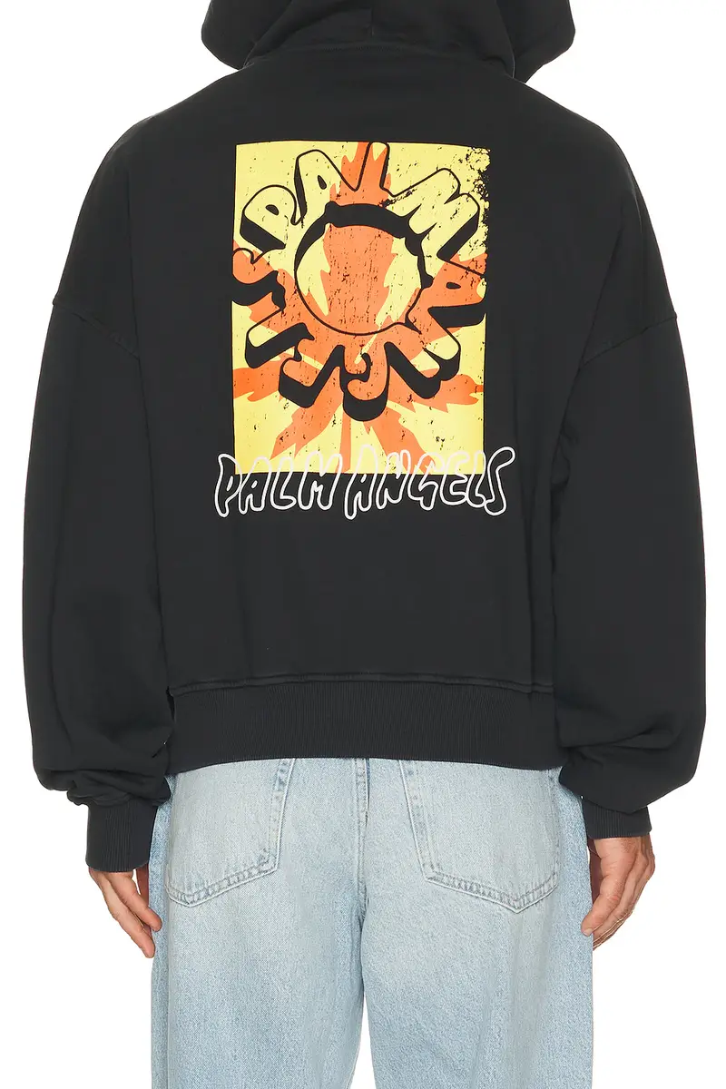 Palm Angels Palm Leaf Zipped Loose Hoodie | Thumbnail 3