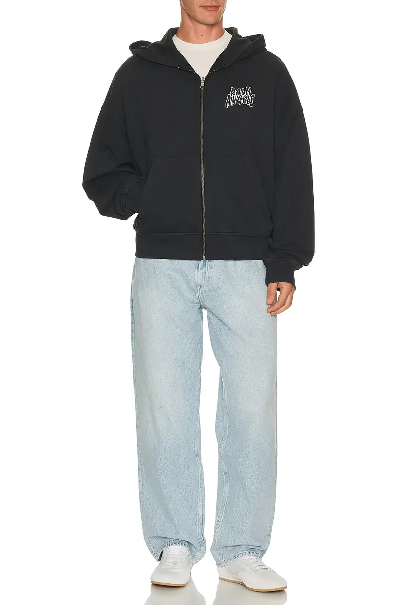 Palm Angels Palm Leaf Zipped Loose Hoodie | Thumbnail 4