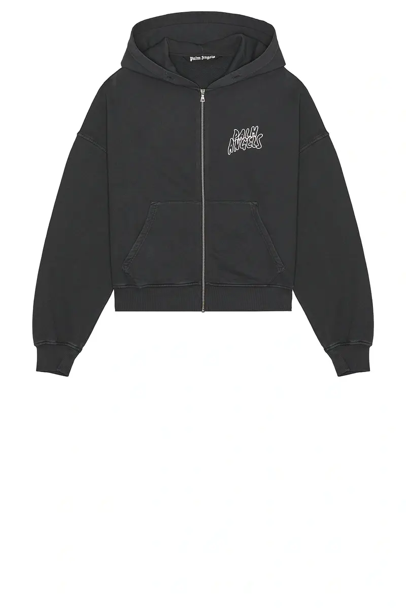 Palm Angels Palm Leaf Zipped Loose Hoodie | Thumbnail 5