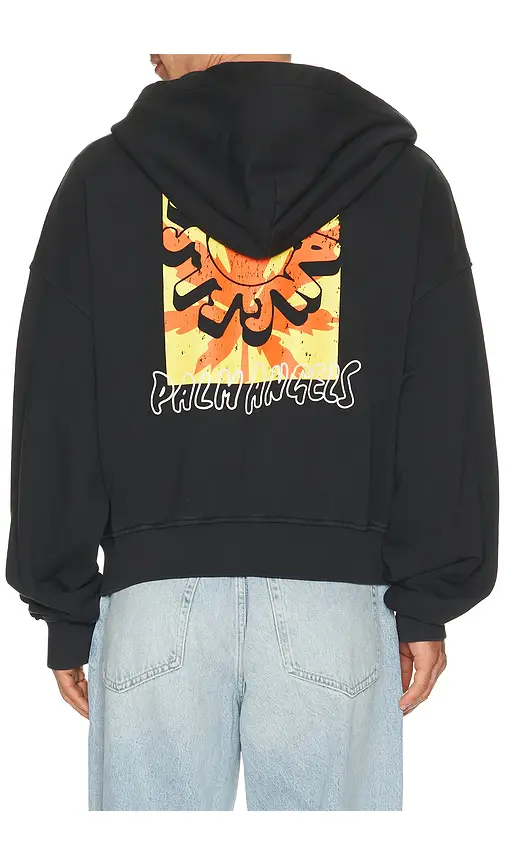 Palm Angels Palm Leaf Zipped Loose Hoodie | Thumbnail 7