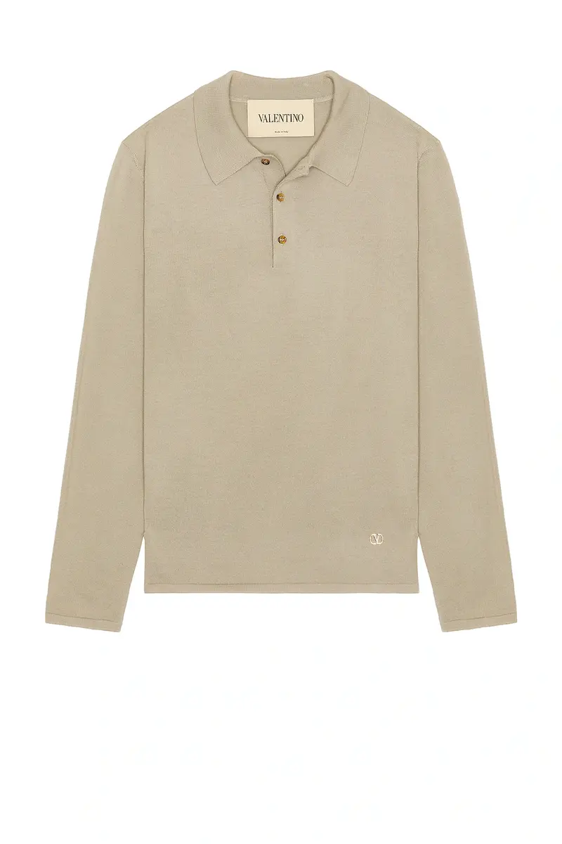 Valentino Vlogo Long Sleeve Polo | Thumbnail 4