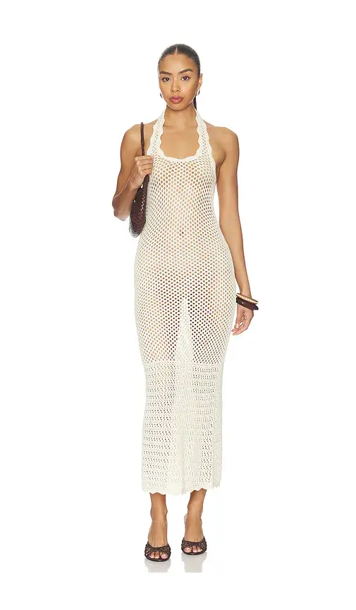 Tularosa Faelyn Halter Open Work Dress | Image 1 Tularosa Faelyn Halter Open Work Dress | Image 1