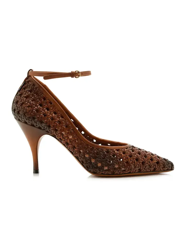 Woven Leather Pumps
