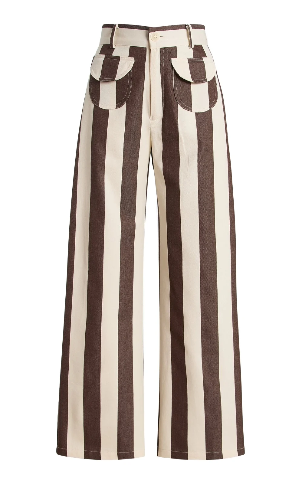 LA VESTE Exclusive Parasol Cotton Straight-Leg Pants