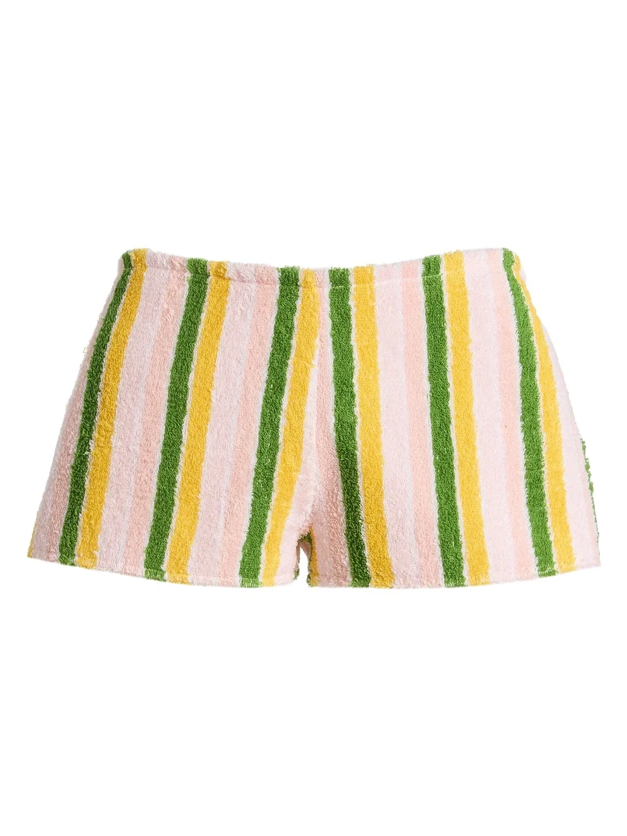 Exclusive Harbor Striped Cotton Mini Shorts Exclusive Harbor Striped Cotton Mini Shorts