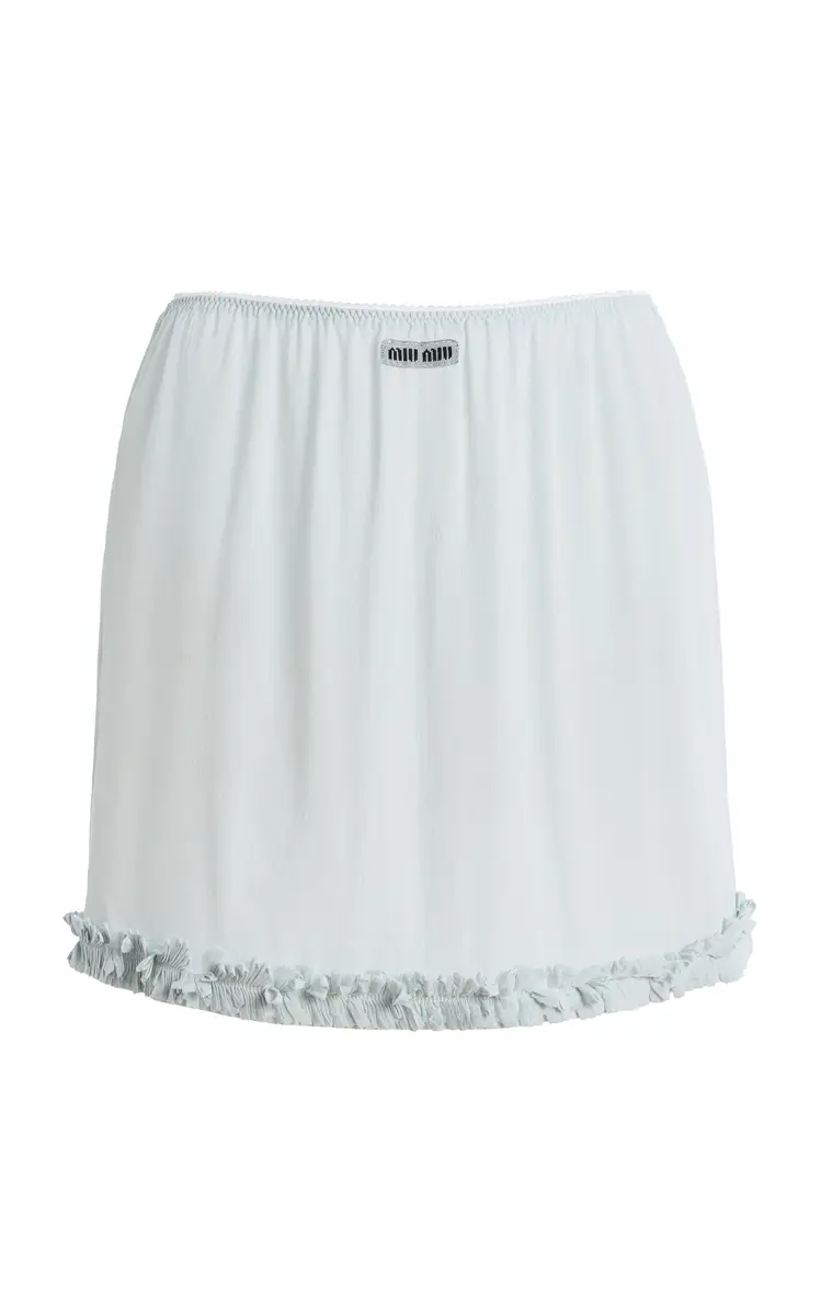 Miu Miu Ruffled Silk-Crepe Midi Skirt | Thumbnail 6 Miu Miu Ruffled Silk-Crepe Midi Skirt | Thumbnail 6