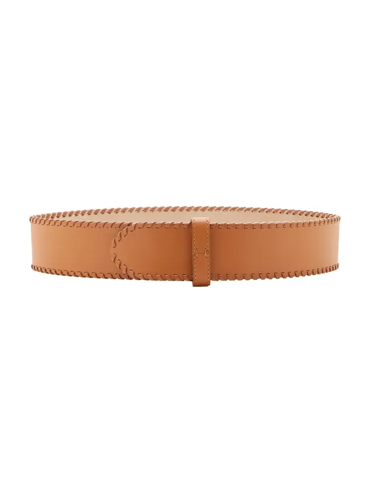 Theo Whipstitch Leather Belt