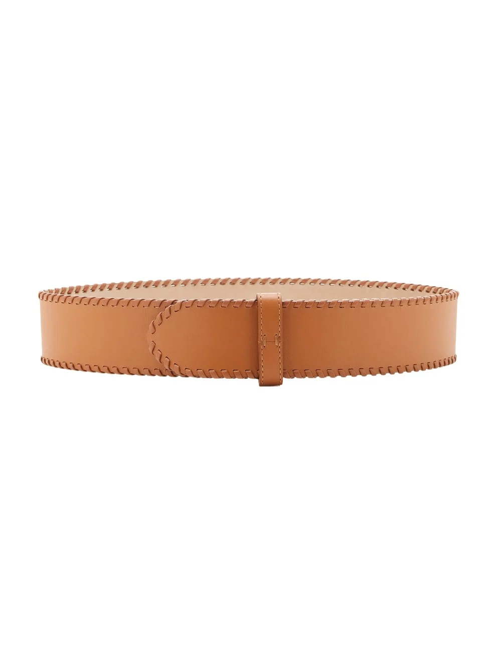 Khaite Theo Whipstitch Leather Belt