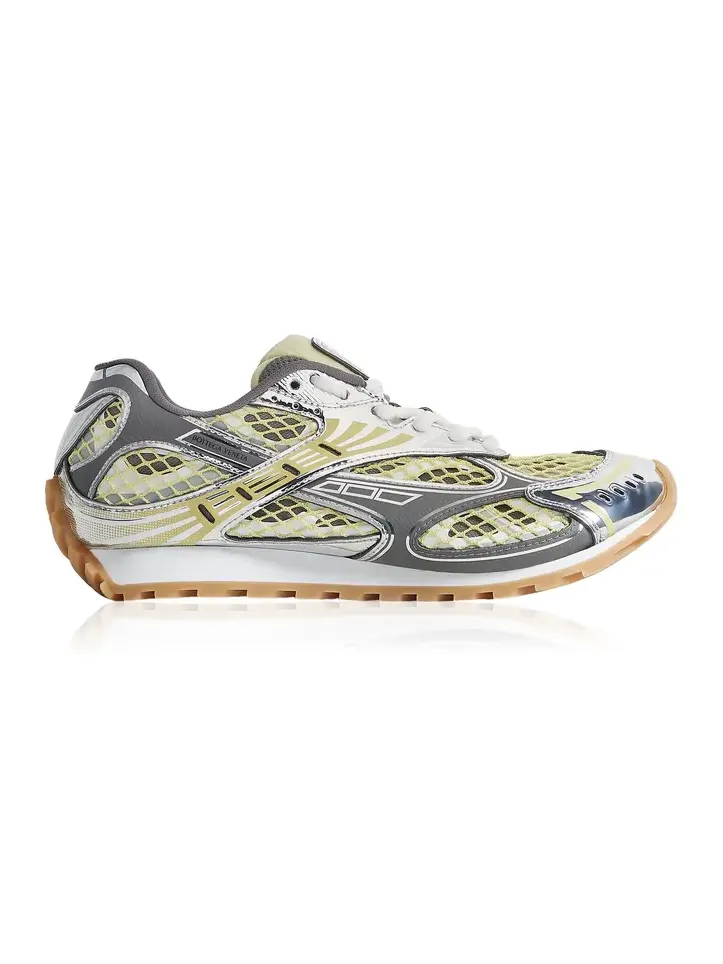 Bottega Veneta Orbit Lace-up Technical Fishnet Sneakers