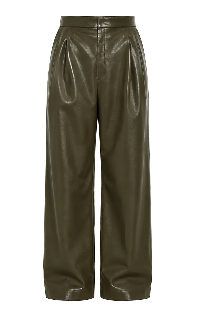 Bottega Veneta Pleated Leather Wide-Leg Pants | Thumbnail 2 Bottega Veneta Pleated Leather Wide-Leg Pants | Thumbnail 2