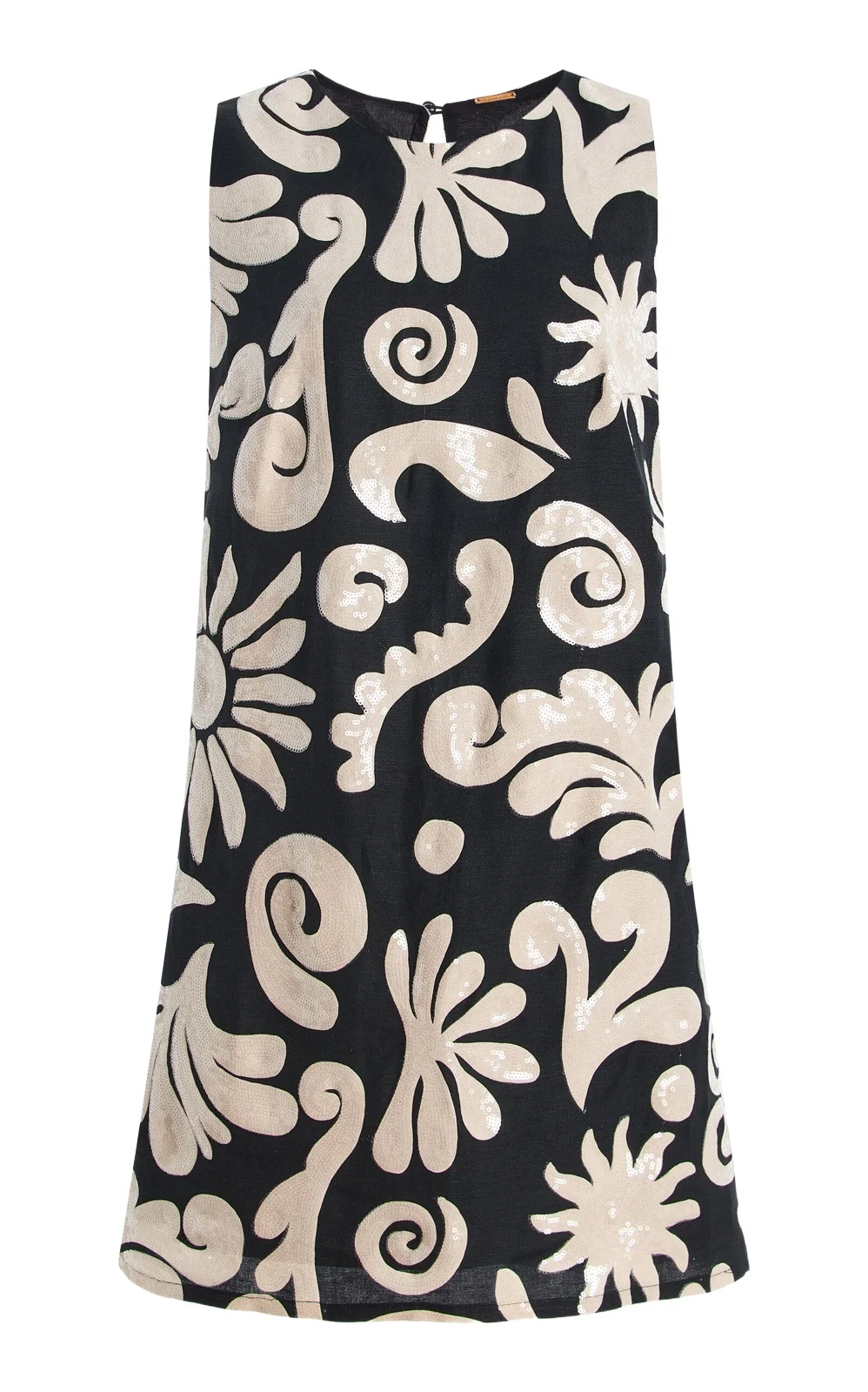 Loren Sequined Linen Mini Dress