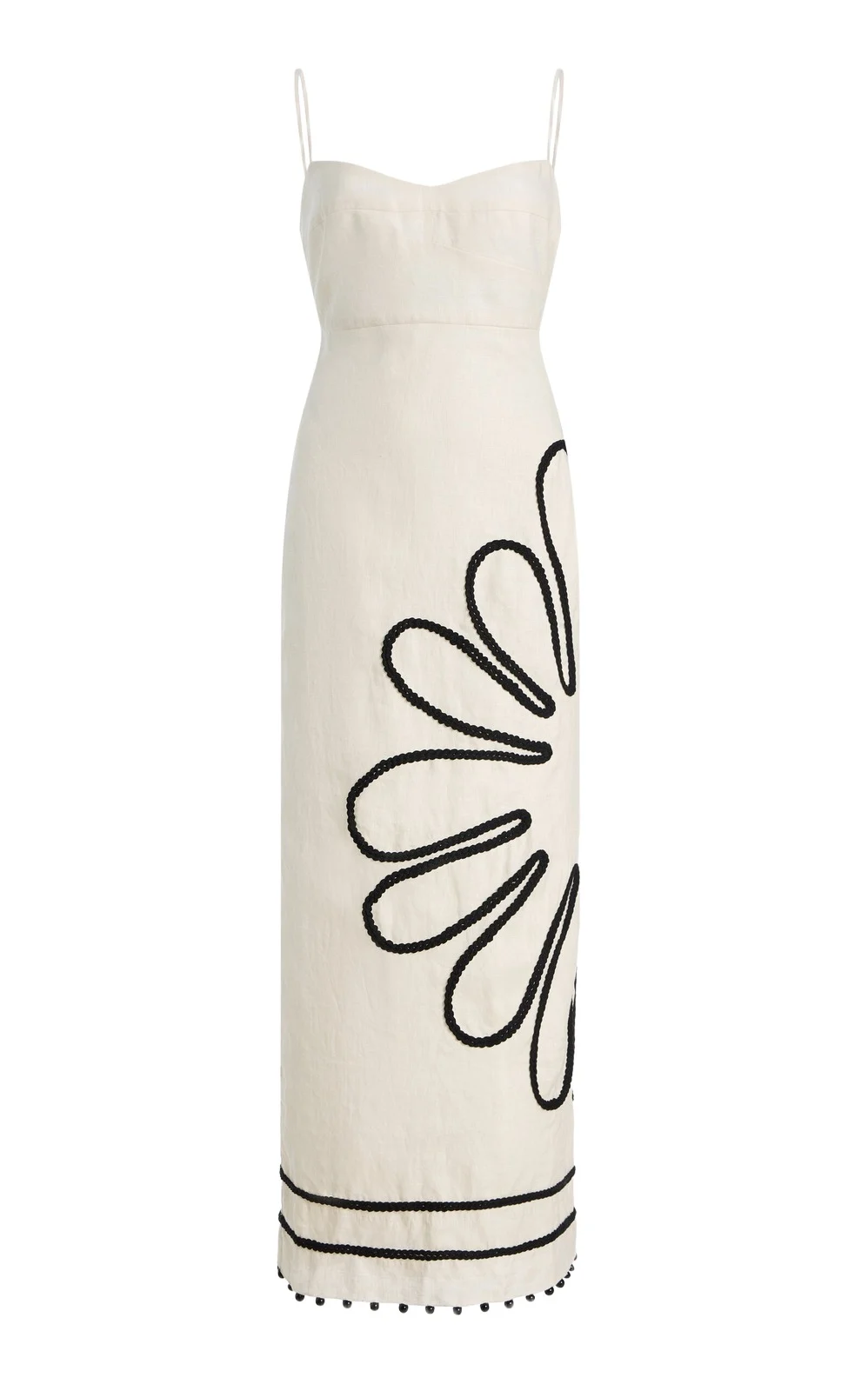 Exclusive Paloma Embroidered Linen Midi Dress