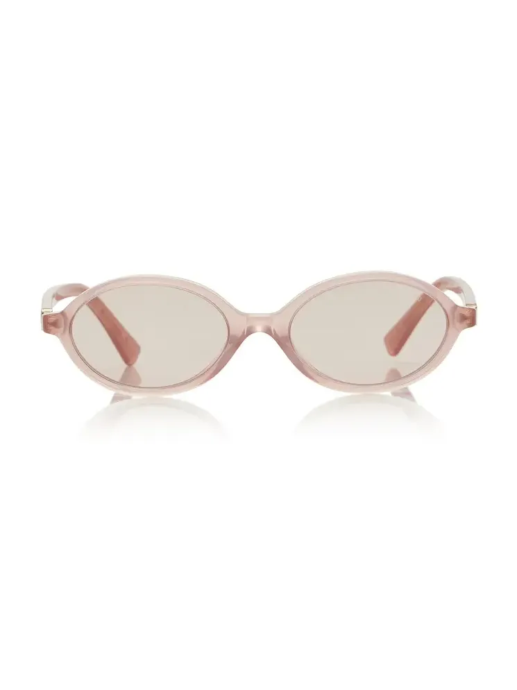 Round-Frame Acetate Sunglasses
