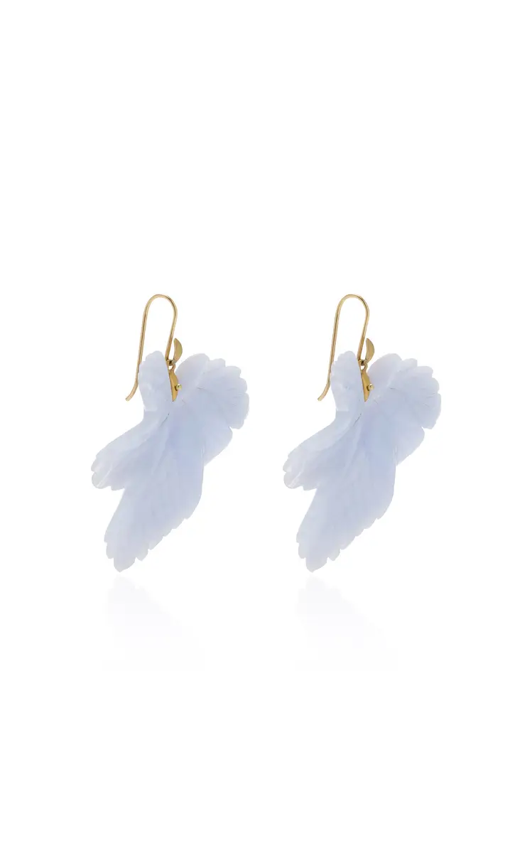 Annette Ferdinandsen Blue Lace Agate Fancy Leaf Earrings | Thumbnail 3 Annette Ferdinandsen Blue Lace Agate Fancy Leaf Earrings | Thumbnail 3