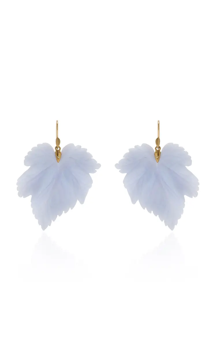 Annette Ferdinandsen Blue Lace Agate Fancy Leaf Earrings | Thumbnail 4 Annette Ferdinandsen Blue Lace Agate Fancy Leaf Earrings | Thumbnail 4